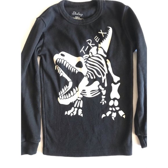 Other - 🚗 Shelry T-Rex Black Long Sleeve Shirt- sz 8